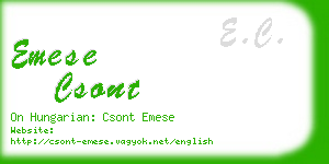 emese csont business card